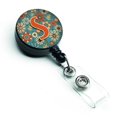 thumbnail image 1 of Carolines Treasures CJ2012-SBR Letter S Flowers Retro Blue Retractable Badge Reel, 1 of 2
