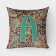 thumbnail image 1 of Carolines Treasures CJ2013-APW1818 Letter A Retro Tribal Alphabet Initial Canvas Fabric Decorative Pillow  18H x18W, 1 of 1