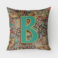 thumbnail image 1 of Carolines Treasures CJ2013-BPW1818 Letter B Retro Tribal Alphabet Initial Canvas Fabric Decorative Pillow  18H x18W, 1 of 3