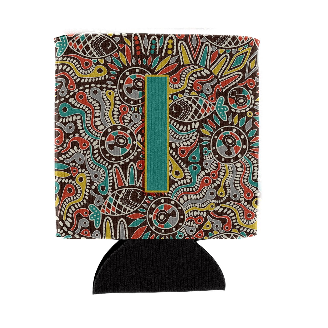 Carolines Treasures CJ2013-ICC Letter I Retro Tribal Alphabet Initial Can or Bottle Hugger  Can Hugger multicolor
