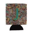 thumbnail image 1 of Carolines Treasures CJ2013-JCC Letter J Retro Tribal Alphabet Initial Can or Bottle Hugger  Can Hugger multicolor, 1 of 1