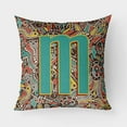 thumbnail image 1 of Carolines Treasures CJ2013-MPW1818 Letter M Retro Tribal Alphabet Initial Canvas Fabric Decorative Pillow  18H x18W, 1 of 3