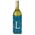 thumbnail image 1 of Carolines Treasures CJ2014-LLITERK Letter L Sea Doodles Initial Alphabet Wine Bottle Beverage Insulator Hugger  Wine, 1 of 1