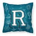 thumbnail image 1 of Carolines Treasures CJ2014-RPW1414 Letter R Sea Doodles Initial Alphabet Canvas Fabric Decorative Pillow  14Hx14W, 1 of 4