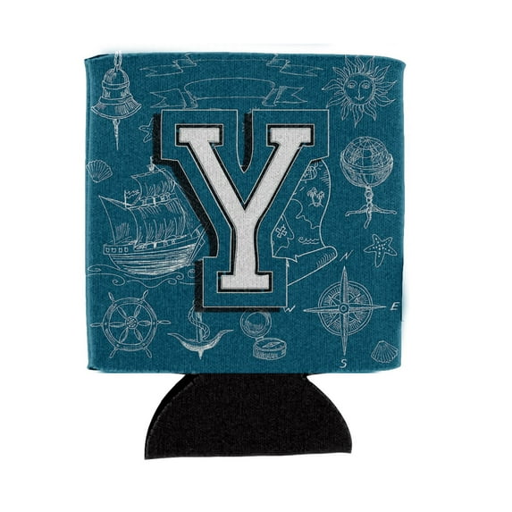 Carolines Treasures CJ2014-YCC Letter Y Sea Doodles Initial Alphabet Can or Bottle Hugger Can Hugger multicolor