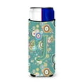 thumbnail image 1 of Carolines Treasures CJ2015-JMUK Letter J Circle Circle Teal Initial Alphabet Ultra Beverage Insulators for slim cans, 1 of 2