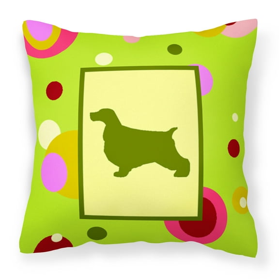 Carolines Treasures CK1026PW1414 Cocker Spaniel Decorative Canvas Fabric Pillow 14Hx14W multicolor