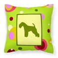 thumbnail image 1 of Carolines Treasures CK1044PW1414 Lakeland Terrier Decorative   Canvas Fabric Pillow 14Hx14W multicolor, 1 of 4