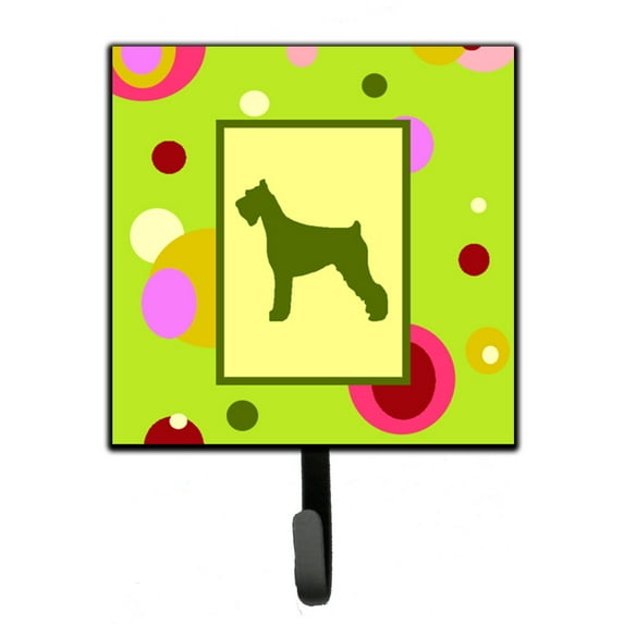 Carolines Treasures CK1079SH4 Schnauzer Leash or Key Holder Single Hook multicolor