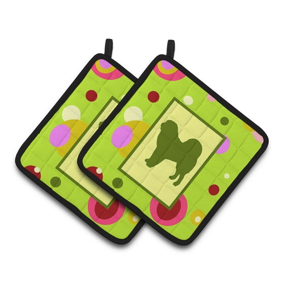Carolines Treasures CK1095PTHD Tibetan Mastiff Pair of Pot Holders , 7.5HX7.5W, multicolor