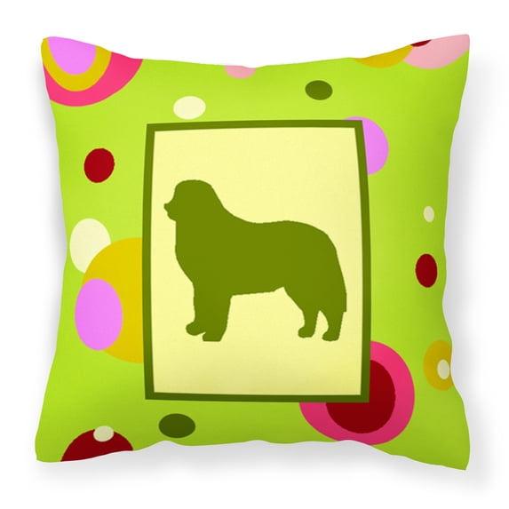 Carolines Treasures CK1117PW1414 Bernese Mountain Dog Decorative Canvas Fabric Pillow 14Hx14W multicolor