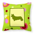 thumbnail image 1 of Carolines Treasures CK1130PW1414 Corgi Decorative   Canvas Fabric Pillow 14Hx14W multicolor, 1 of 4