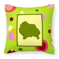 thumbnail image 1 of Carolines Treasures CK1145PW1414 Pomeranian Decorative   Canvas Fabric Pillow 14Hx14W multicolor, 1 of 4