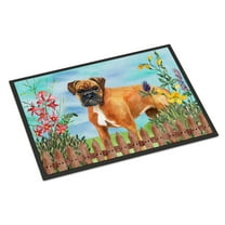 Carolines Treasures CK1202JMAT German Boxer Spring Door Mat Indoor Rug or Outdoor Welcome Mat 24x36 Doormat  36"L x 24"W