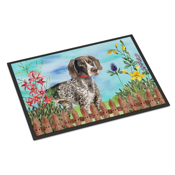Carolines Treasures CK1203JMAT German Shorthaired Pointer Spring Door Mat Indoor Rug or Outdoor Welcome Mat 24x36