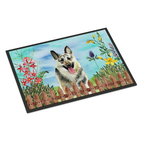 Carolines Treasures CK1211MAT East-European Shepherd Spring Door Mat Indoor Rug or Outdoor Welcome Mat 18x27 Doormat