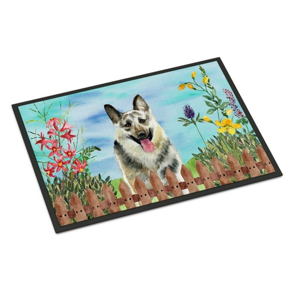 Carolines Treasures CK1211MAT East-European Shepherd Spring Door Mat Indoor Rug or Outdoor Welcome Mat 18x27 Doormat