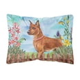 thumbnail image 1 of Carolines Treasures CK1218PW1216 Miniature Pinscher Spring Canvas Fabric Decorative Pillow  12H x16W multicolor, 1 of 3