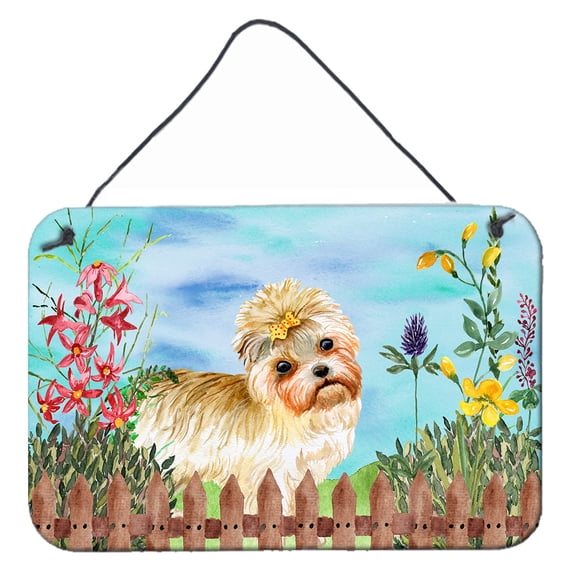 Carolines Treasures CK1230DS812 Morkie Spring Wall or Door Hanging Prints 8x12 multicolor