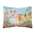 thumbnail image 1 of Carolines Treasures CK1240PW1216 Shiba Inu Spring Canvas Fabric Decorative Pillow  12H x16W multicolor, 1 of 3