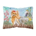 thumbnail image 1 of Carolines Treasures CK1247PW1216 Yorkshire Terrier Spring Canvas Fabric Decorative Pillow  12H x16W multicolor, 1 of 3