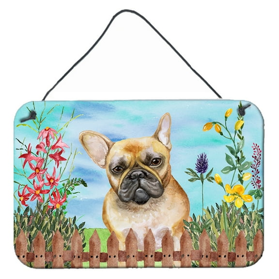 Carolines Treasures CK1250DS812 French Bulldog Spring Wall or Door Hanging Prints  8x12 multicolor