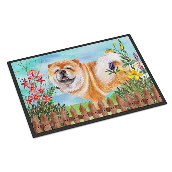 Carolines Treasures CK1257MAT Cane Corso Spring Door Mat Indoor Rug or Outdoor Welcome Mat 18x27 Doormat 27"L x 18"W