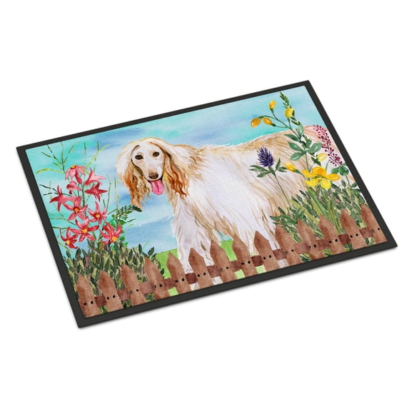Afghan Hound Spring Door Mat