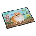 thumbnail image 1 of Carolines Treasures CK1278MAT Pomeranian 2 Spring Door Mat Indoor Rug or Outdoor Welcome Mat 18x27 Doormat  27"L x 18"W, 1 of 4