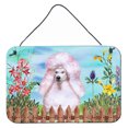 thumbnail image 1 of Carolines Treasures CK1279DS812 White Standard Poodle Spring Wall or Door Hanging Prints  8x12 multicolor, 1 of 1