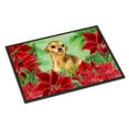 thumbnail image 1 of Carolines Treasures CK1306JMAT Chihuahua Poinsettas Indoor or Outdoor Mat, 24 x 36 in., 1 of 4