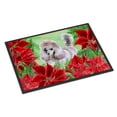 thumbnail image 1 of Carolines Treasures CK1313JMAT Poodle Poinsettas Door Mat Indoor Rug or Outdoor Welcome Mat 24x36 Doormat  36"L x 24"W, 1 of 4