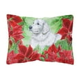 thumbnail image 1 of Carolines Treasures CK1323PW1216 Maremma Sheepdog Poinsettas Canvas Fabric Decorative Pillow  12H x16W multicolor, 1 of 3