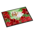 thumbnail image 1 of Carolines Treasures CK1350JMAT Afghan Hound Poinsettas Door Mat Indoor Rug or Outdoor Welcome Mat 24x36 Doormat  36"L x, 1 of 4