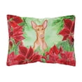 thumbnail image 1 of Carolines Treasures CK1362PW1216 Pharaoh Hound Poinsettas Canvas Fabric Decorative Pillow  12H x16W multicolor, 1 of 3