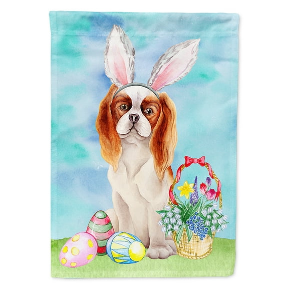 Carolines Treasures CK1374CHF Cavalier Spaniel Easter Bunny Flag Canvas House Size  Large multicolor