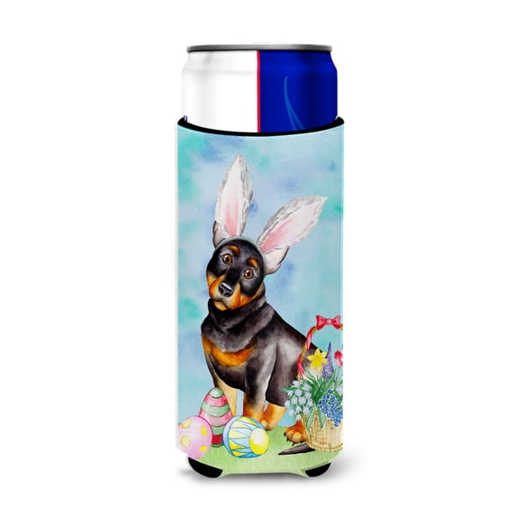 Carolines Treasures CK1377MUK Lancashire Heeler Easter Bunny Michelob Ultra Hugger for slim cans Slim Can multicolor