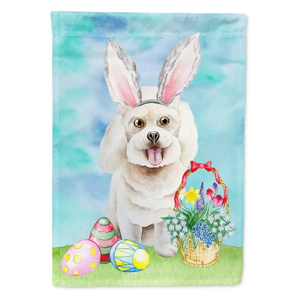 Carolines Treasures CK1381GF Bichon Frise Easter Bunny Flag Garden Size  Small multicolor