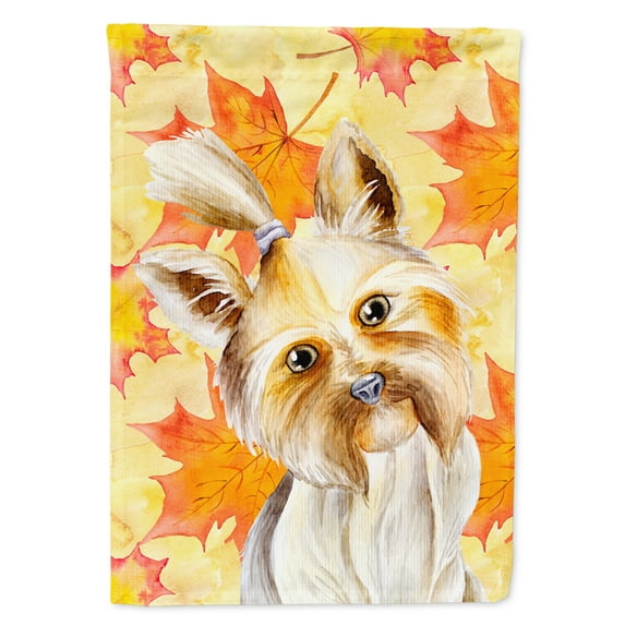 Carolines Treasures CK1403GF Yorkie Yorkshier Terrier Fall Flag Garden Size  Small multicolor