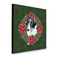 thumbnail image 1 of Carolines Treasures  8 x 8 x 0.625 in. Borzoi Poinsetta Wreath Artwork Panel Wall Decor, 1 of 1