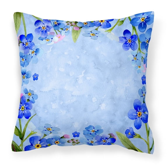 Carolines Treasures CK1703PW1818 Myosotis flowers Fabric Decorative Pillow 18HX18W multicolor