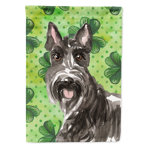 Carolines Treasures CK1791CHF Shamrocks Scottish Terrier Flag Canvas House Size  Large multicolor