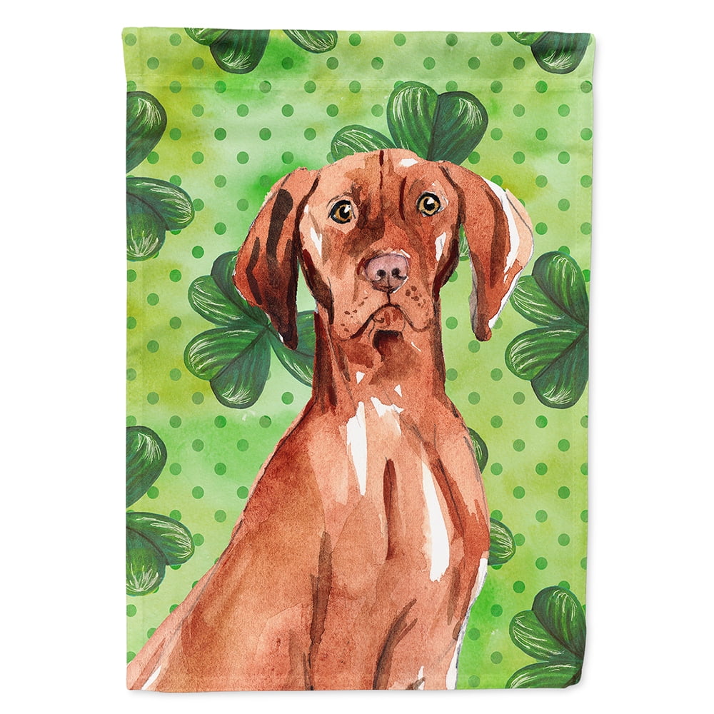 Carolines Treasures CK1803CHF Shamrocks Vizsla Flag Canvas House Size Large multicolor