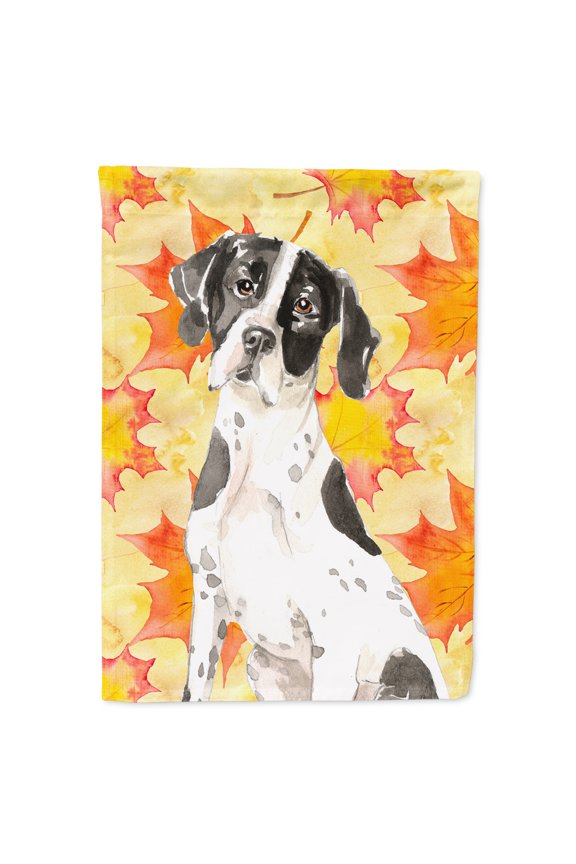 Fall Leaves English Pointer Garden Flag