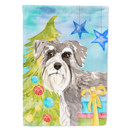 Carolines Treasures CK1866GF Christmas Tree Schnauzer 1 Flag Garden Size Small multicolor
