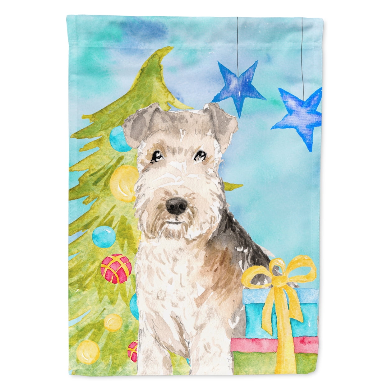 Carolines Treasures CK1873GF Christmas Tree Lakeland Terrier Flag