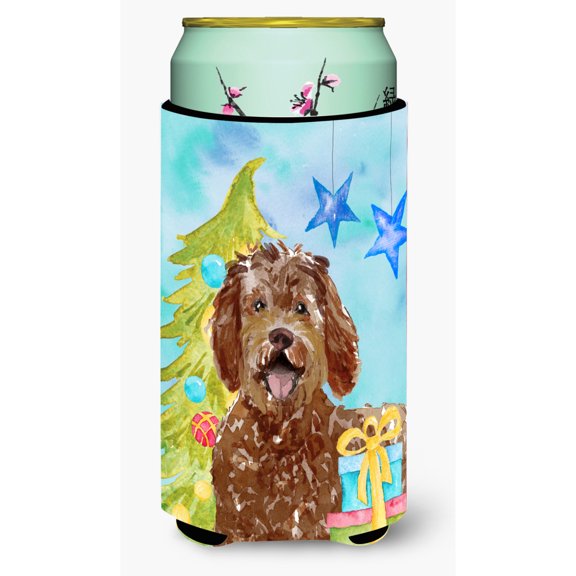Carolines Treasures CK1874TBC Christmas Tree Labradoodle Tall Boy Beverage Insulator Hugger Tall Boy multicolor