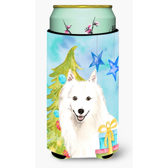 Carolines Treasures CK1875TBC Christmas Tree Japanese Spitz Tall Boy Beverage Insulator Hugger Tall Boy multicolor