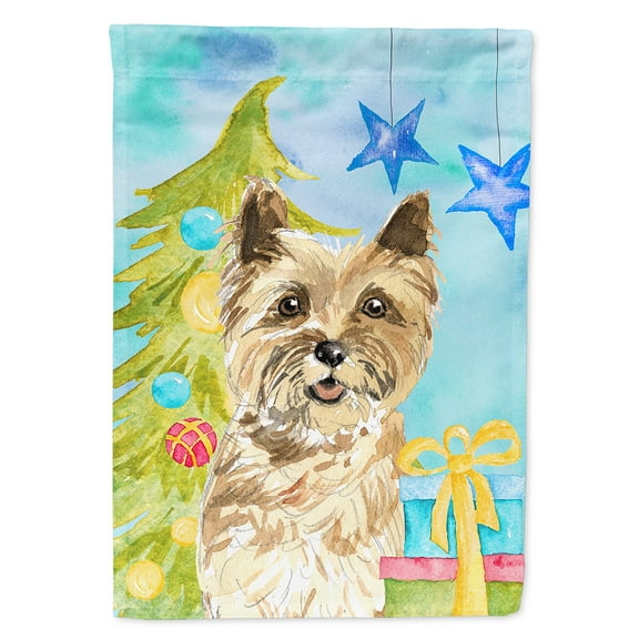 Carolines Treasures CK1883CHF Christmas Tree Cairn Terrier Flag Canvas House Size Large multicolor