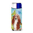 thumbnail image 1 of Carolines Treasures CK1890MUK Christmas Tree Basset Hound Michelob Ultra Hugger for slim cans  Slim Can multicolor, 1 of 3